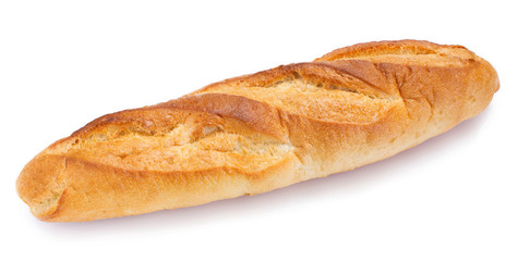 Fresh bread on white background