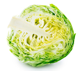 Fresh cabbage on white background