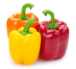 Fresh pepper on white background