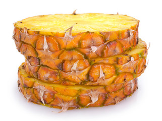 Fresh pineapple on white background