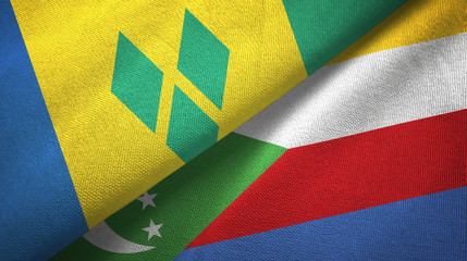 Saint Vincent and the Grenadines and Comoros two flags