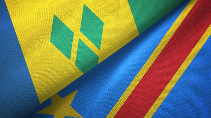 Saint Vincent and the Grenadines and Congo Democratic Republic two flags