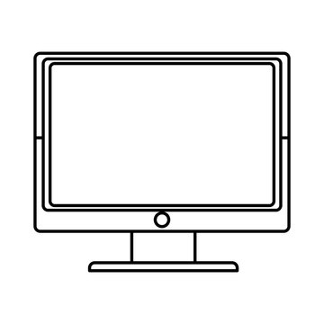 computer icon cartoon black and white