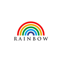 Rainbow logo icon design template
