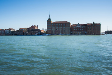Navigation on the Grand Canal, Venice, Italy, March, 2019
