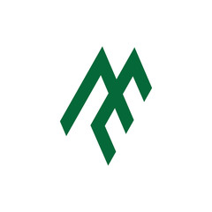 abstract letter me simple geometric line logo