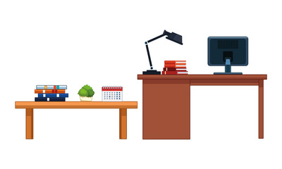 office desk and table