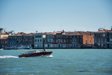 navigation channels in Venice, Italy March, 2019 