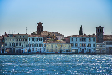 navigation channels in Venice, Italy March, 2019 