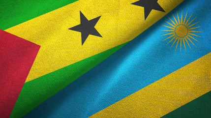 Sao Tome and Principe and Rwanda two flags