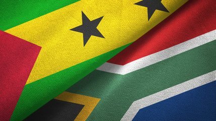 Sao Tome and Principe and South Africa two flags
