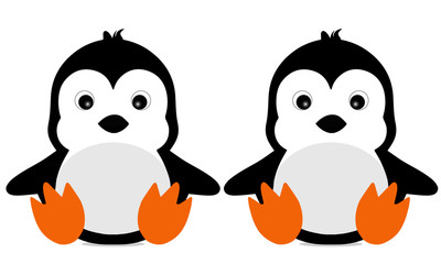 cute penguin vector illustration on white background .