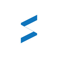 letter s simple geometric logo vector