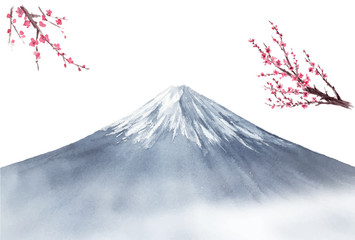 年賀状テンプレート 富士山と松の木 Wall Mural Wallpaper Murals Miko