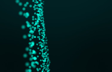 Futuristic network connecting dots - Computer generated abstract background