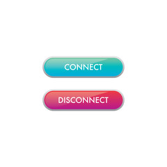 Modern Connect and Disconnect Buttons
