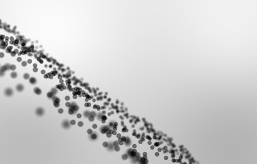 Network dots connection isolated on white background. For web site, wallpaper, poster, placard, ad, cover and print materials. Creative art, modern abstract concept. 3D Rendering.