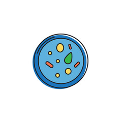 petri dish vector icon concept, isolated on white background