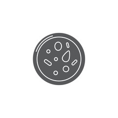 petri dish vector icon concept, isolated on white background