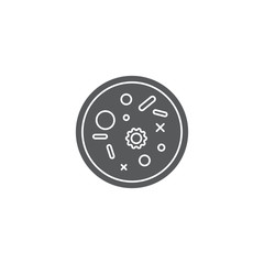 petri dish vector icon concept, isolated on white background