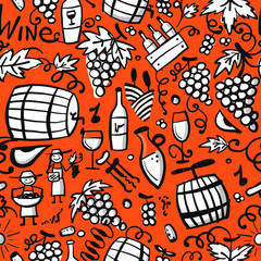 Winery, seamless pattern for your design