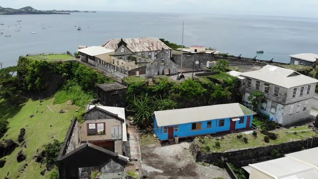 A revealing shot of the beautiful Fort George in St. George's Grenada in the Caribbean