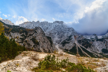Fototapeta na wymiar View of Mount Skuta in northern Slovenia