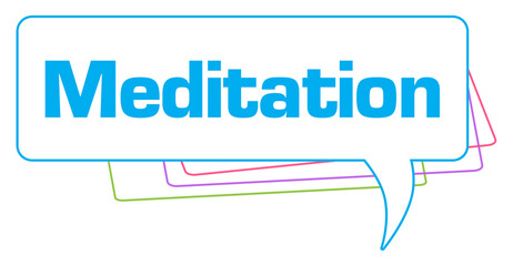 Meditation Colorful Stroke Comment Symbol 