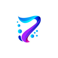 number logo, logo number celebration of special days, icon number 7