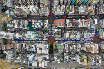  Aerial view of Hong Kong city