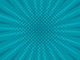 Comic rays background. Vector illustration in pop art retro style