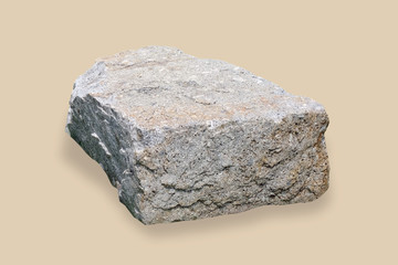 big stone on brown background