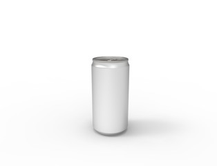3D illustration of a soda can isolated on white background.