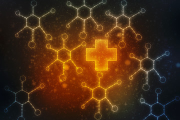 2D illustration medical structure background