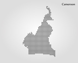 Map of Cameroon. Vector illustration. World map