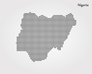 Map of Nigeria. Vector illustration. World map