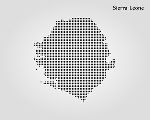 Map of Sierra Leone. Vector illustration. World map