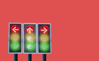 Traffic light Isolated from the white background