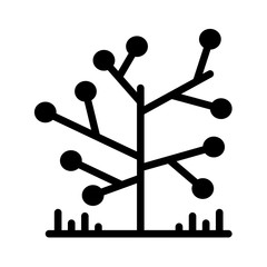 Tree icon line vector