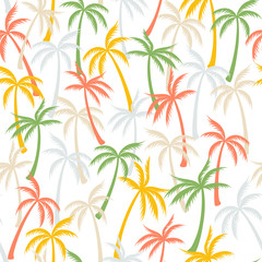 Tropical plants, coconut trees, beach palms