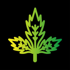 Tree icon gradient vector