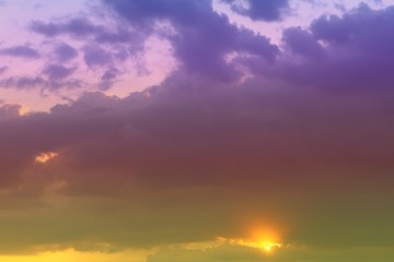 pretty colorful sunset or sunrise clouds for using in design as background.