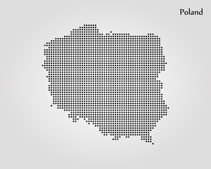 Map of Poland. Vector illustration. World map