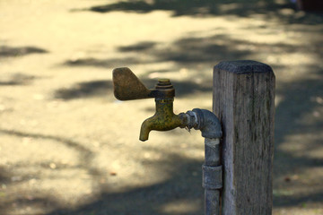 Vintage Brass Water Faucet Provides Refreshment