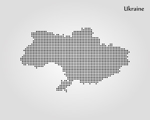 Map of Ukraine. Vector illustration. World map