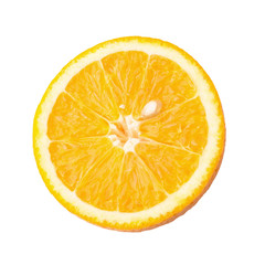 Fresh Sliced ​​oranges isolated over white background