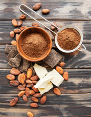 Cocoa powder and beans
