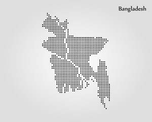 Fototapeta na wymiar Map of Bangladesh. Vector illustration. World map