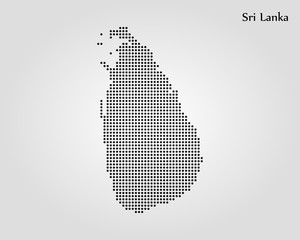 Map of Sri Lanka. Vector illustration. World map