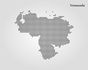 Map of Venezuela. Vector illustration. World map